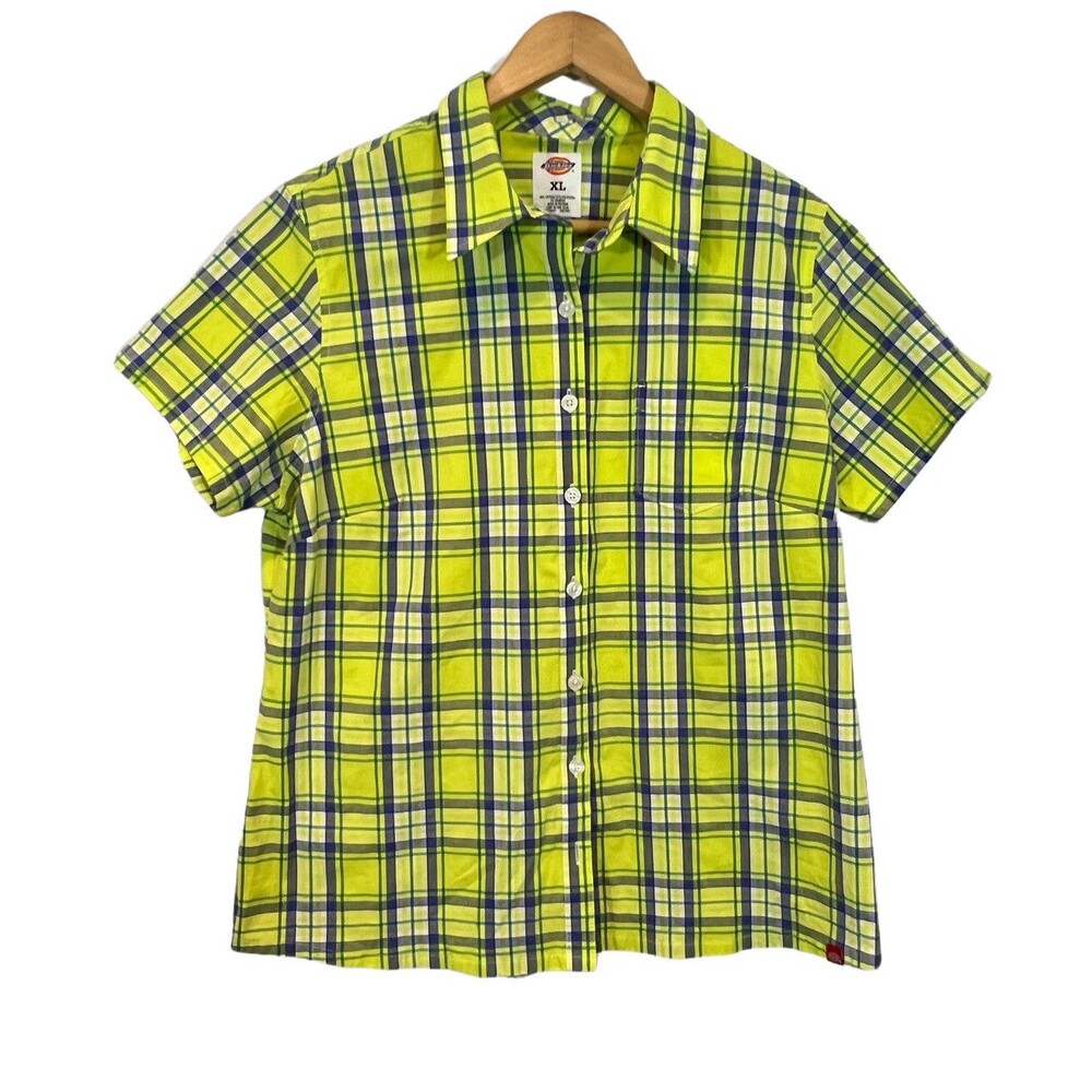 Dickies Boys Short Sleeve Button Up Shirt - Size XL
